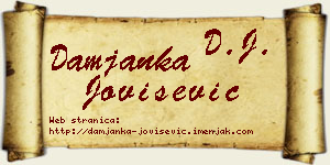 Damjanka Jovišević vizit kartica